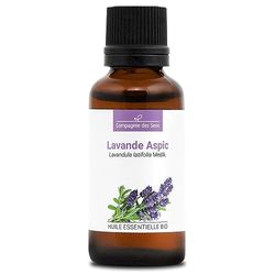 LAVANDA ASPIC (Lavandula latifolia) BIO - 30mL - Olio Essenziale di Qualità Premium - 100% Puro, Naturale, Chemiotipizzato e Integrale
