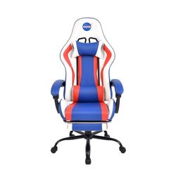 NASA DI013-WBR Silla Gaming, Reclinable con Brazos y Espaldar Ajustables, Silla Gamer Fabricada con Piel Sintética y Metal, Hasta 100kg