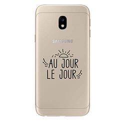 ZOKKO Etui Galaxy J3 2017 Day to Day - Miękkie przezroczyste czarny tusz