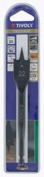 TIVOLY 10802522300 - Broca de madeira plana TECNIC de 23 mm comprimento 158 mm com cabo hexagonal