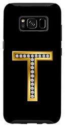 Carcasa para Galaxy S8 Cool T Alphabet Cute Initial Monogram Letter T Graphic