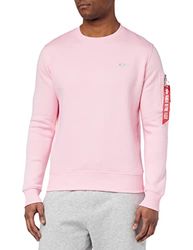 ALPHA INDUSTRIES Emb Sweater Tröja Unisex Vuxen, Pink tårta, XXS