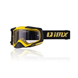IMX RACING DUST Óculos de mota | fumado escuro e viseira transparente incluídos, lente anti-embaciamento e anti-riscas, proteção do nariz, correia com estampado de silicone, espuma de três camadas