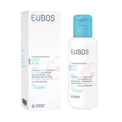 Eubos Zuivere badolie, 125 ml, voor de gevoelige en droge kinder- en babyhuid, huidvriendelijkheid, dermatologisch getest, dermatologisch verzorgings- en zacht reinigingsproduct