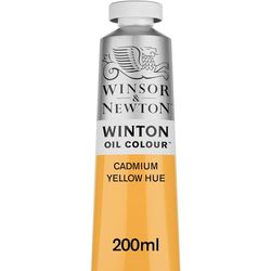 Winsor & Newton 1437109 Winton fijne olieverf van hoge kwaliteit met gelijkmatige consistentie, lichtecht, hoge dekkingskracht en rijk aan pigmenten - 200ml Tube, Cadmium Yellow Hue