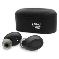 Savio tws-04 Draadloze Bluetooth-hoofdtelefoon, zwart, grafiet