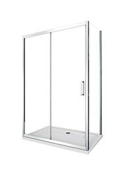 Box Doccia Angolare Parete Fissa Laterale e Porta Scorrevole Frontale Reversibile 6 mm Easy-Clean H.190 (67,5-70 fisso x 145-150 porta)