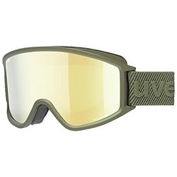 uvex g.gl 3000 CV - skibril voor dames en heren - vergroot en condensvrij gezichtsveld - contrastverhogend - croco matt/gold-green - one size