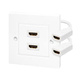 Logilink HDMI 2-portars vägguttagsadapter – vit