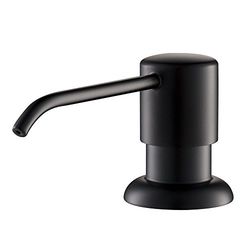 Kraus Dispensador de jabón y loción de Cocina, latón Macizo, Negro Mate