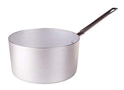 Pentole Agnelli PCMX0522 Casseruola Alta in Alluminio con Manico, Inox, 22 cm