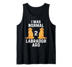 Vintage Lindo Labrador Perro Yo Era Normal 2 Labrador Hace Camiseta sin Mangas