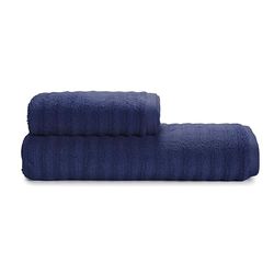 Guzzini Classic Badhanddoeken voor gezicht en bidet van 100% katoen, OekoTex-gecertificeerd, badhanddoek 60 x 110 cm en gastendoekje 40 x 60 cm, zacht en absorberend, duurzaam, veelvuldig wassen en