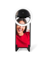 KSIX - Anello luminoso per selfie, ricaricabile, 3 W
