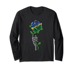 Isole Salomone Rose Skeleton Pride Bandiera delle isole Salomone Maglia a Manica