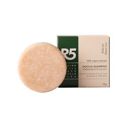 R5 - Shampoing Solide Énergisant Douche - 98% d’ingrédients d’origine naturelle, testé dermatologiquement, testé au nickel, produit 100% fabriqué en Italie.