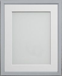 Frame Company Drayton Range 6x4-inch Grey Picture Photo Frame with White Mount For Image Size 5x3-inch