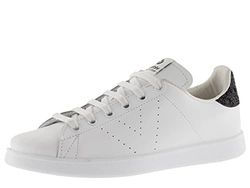 victoria unisex vuxna deportivo korg piel sneaker, Vit svart Glitzer 10-38 EU