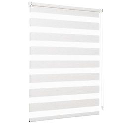 Sekey Store Double Klemmfix sans perçage pour fenêtre, Store Double 70 cm de Large, Store Enrouleur Duo, Protection Solaire, 70 x 210 cm, Lin