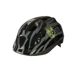 POLISPORT 8740400022 - Juniorhelm Cool Rabbit voor kinderen van 4 tot 6 jaar met 10 ventilatieopeningen, veilige pasvorm en insectenbescherming, ideaal voor fietsen en skaten in Donkergrijs/Zwart