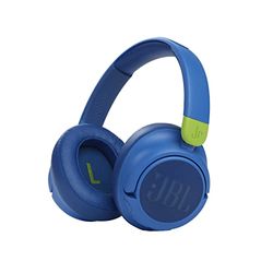 JBL JR460NC Cuffie Over-Ear Wireless Bluetooth per Bambini con Limitatore di Volume e Cancellazione Attiva del Rumore, Microfono Integrato, fino a 20h di Autonomia, Blu