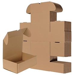 RLAVBL 9x6x3 Shipping Boxes, Brown Corrugated Mailing Cardboard Box for Packing Small Business, 25 Pack