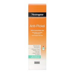 Neutrogena SOS Anti-puistjes gezichtsverzorging, direct hulp gel met salicylzuur voor onzuivere huid, olievrij, 15 ml (1 stuk)