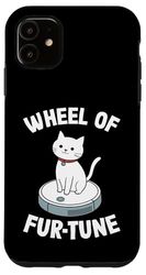 Wheel Of Fur-Tune Cat On Robot Vacuum Cleaner Cat Case for iPhone 11