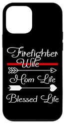 Firefighter Wife Mom Life Blessed Life The Thin Red Line Case for iPhone 12 mini