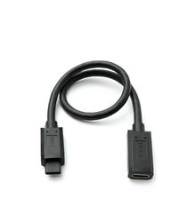 System-S USB 3.1 Gen 2 type C kabel 30 cm stekker naar bus 10 Gbit/s 100W krasbescherming hoek adapter