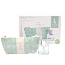 Sophie La Girafe Perfume Gift Set, Contains Vegan and Dermatologically tested Eau de Cologne Perfume for Kids Age 5+, 50ml and Toiletry Storage Bag