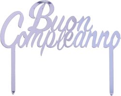 Cake Topper Feliz Cumpleaños Plata