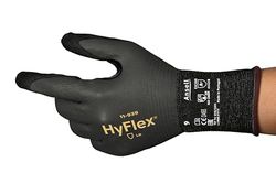 Ansell Hyflex 11-939 Safety Work Gloves Mechanical Protection, Size 6 (XS), Noir (12 Paires)