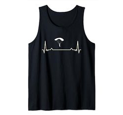 Base jumping heartbeat parachuting equipment for men Tank Top