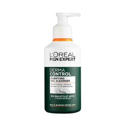 L'Oréal Paris Men Expert Gel Detergente Purificante, Per Pelli a Tendenza Acneica, Pelle Opacizzata e Uniformata, Con il 2% di Acido Salicilico e Niacinamide, Derma Control, 260 ml