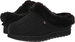 Skechers Keepsakes-Ice Angel. Pantofola Maglione con Schiuma di Peluche, Donna, Nero, 37 EU