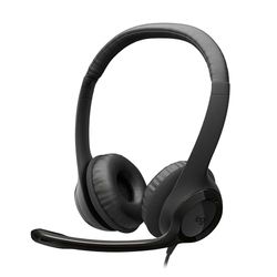 Logitech H390 Wired Headset for PC/Laptop, Stereo Headphones with Noise Cancelling Microphone, USB-A, In-Line Controls, Works with Chromebook