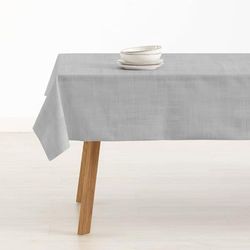 BELUM | Stain Resistant Tablecloth Size 200 x 140 cm - Medium Grey Extra Soft Touch Tablecloth - Tablecloth 100% Made in Spain Fabric 100% Organic Cotton - Plain Model Tablecloth