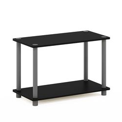 Furinno Turn-N-Tube Étagère à 2 Niveaux sans Outils, Noir/Gris