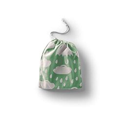 Bonamaison Impreso Algodón Bolsas con Cordón, Bolsa con Cordel para el Hogar y el Almacenamiento de Verduras, Bolso de Compras, Plegable, Ecologica, Reutilizables, Tamaño: 12x15 Cm