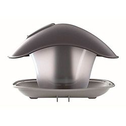 Prosperplast Fågelhus fågelmatningshus UV-resistent plast lätt grå 248 x 182 x 174 mm [LxBxH]