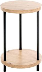 HAKU Möbel Table d'appoint, MDF, chêne, Noir, P 30 x L 30 x H 50 cm