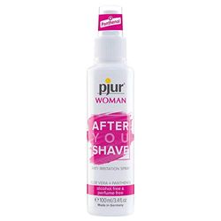 pjur WOMAN After you shave - Spray nourrissant au panthénol - Pour la région intime sensible des femmes - Pack de 1 (1 x 100 ml)