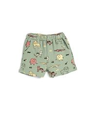 Koton Shorts Elastic Waistband Pockets Textured Cotton Pantaloncini, Verde (789), 18-24 Mesi Baby Boys