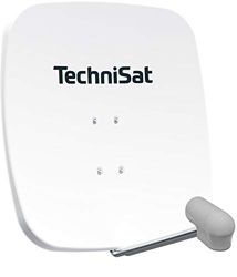 TechniSat SATMAN 65 Plus - Satellietschotel voor 1 deelnemer (satellietsysteem 65 cm, spiegel met masthouder en UNYSAT Single-LNB in weerbestendige box) wit