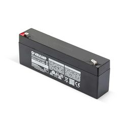 TECNID Bateria de chumbo recarregável 23724 de 12 V, 2,2 Ah. Ideal para sistemas de alarme UPS. Ligações Faston, pretas