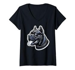 Mujer Cane Corso Art Cane Corso Perro Camiseta Cuello V