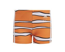 Adidas HR7440 DY NE S Boxer Costume da Nuoto Bahia Orange/White 5-6A