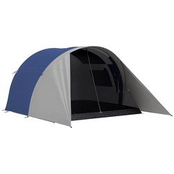 Outsunny Tente de Camping familiale 3-4 Personnes avec Double Toit 3000 mm et Sac de Transport, Tente Tunnel étanche légère ventilée Facile à Monter, dim. 390L x 315l x 188H cm