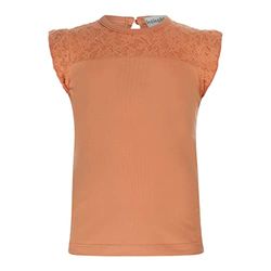 Koko Noko Meisjes-top oranje kant T-shirt, oranje, 86 cm